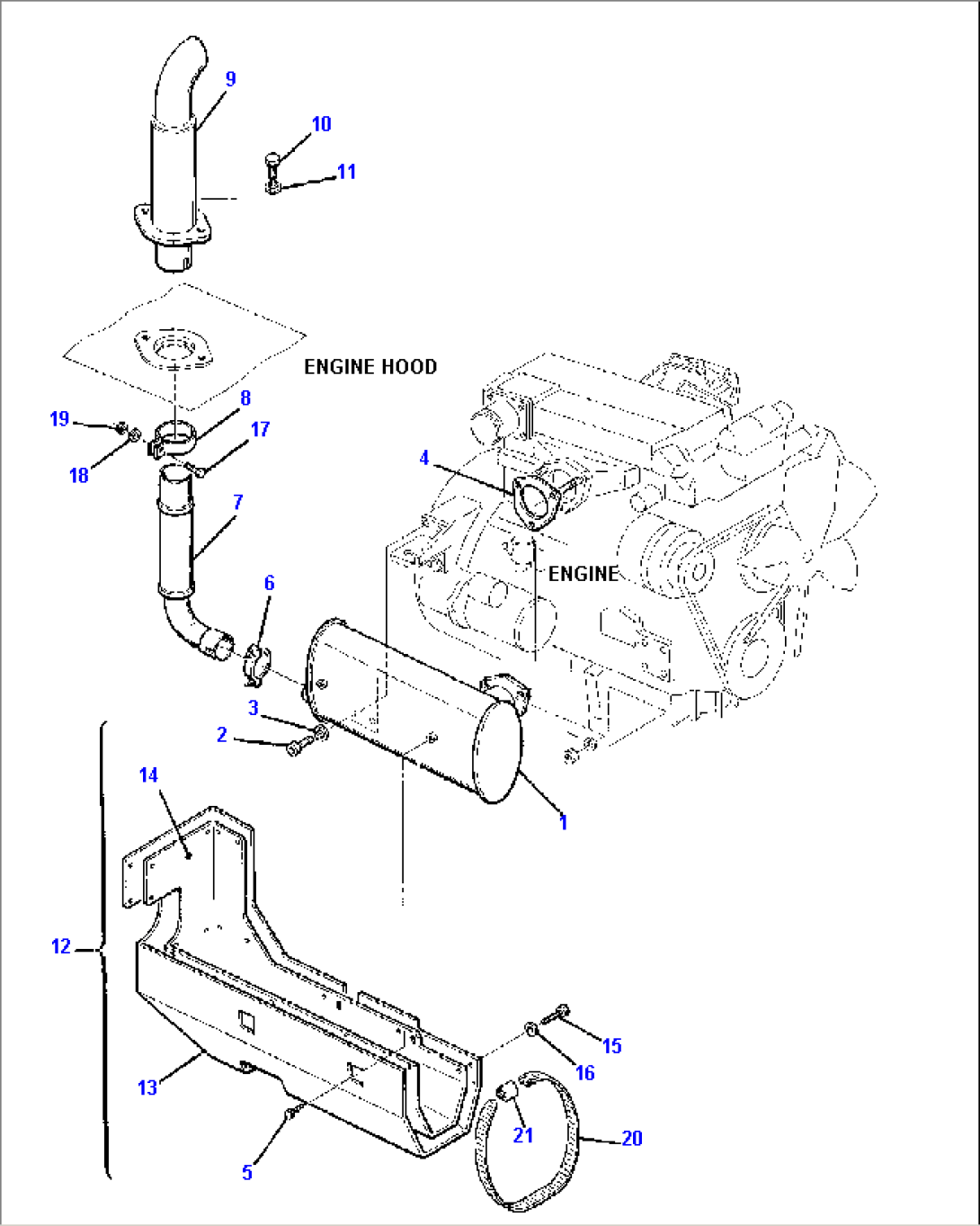 MUFFLER AND PIPING