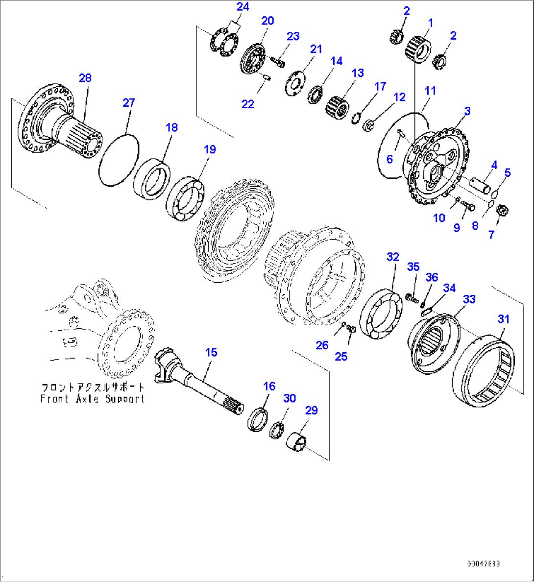 Front Final Drive and Brake, Final Drive L.H. (#2785-2846)