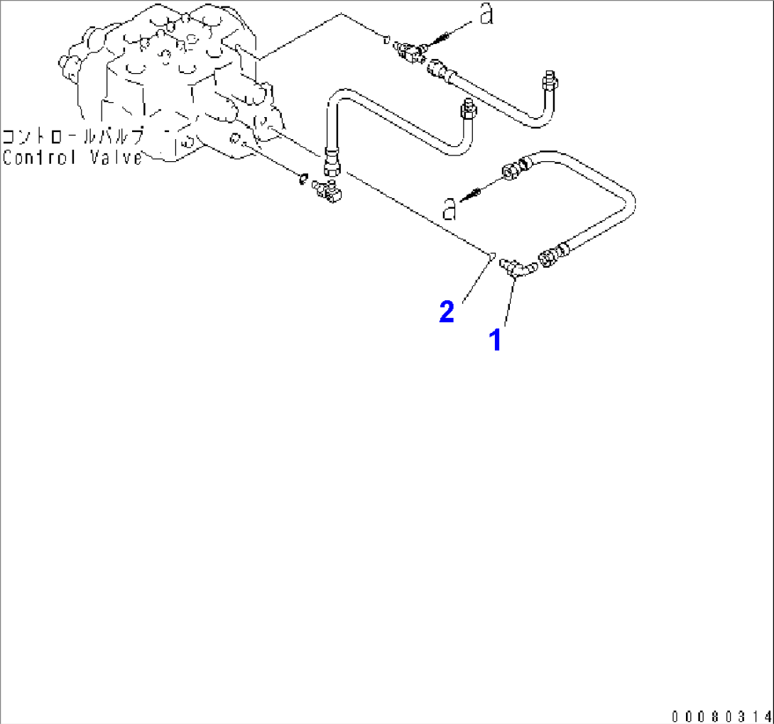 HYDRAULIC LINE (CONTROL VALVE RELATED PARTS)(#50042-)
