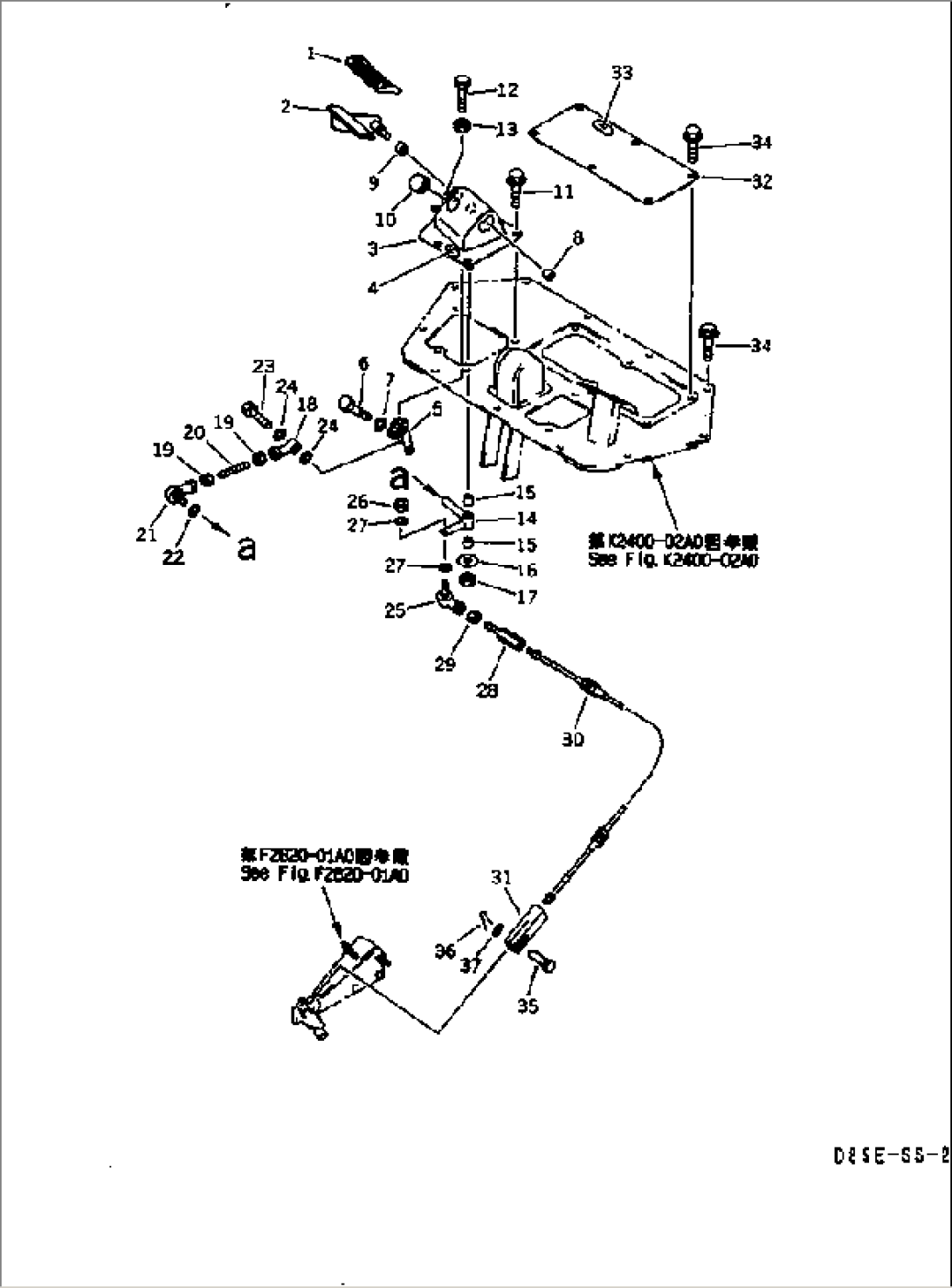 FLOOR (DECCEL PEDAL AND CABLE)(#3001-)