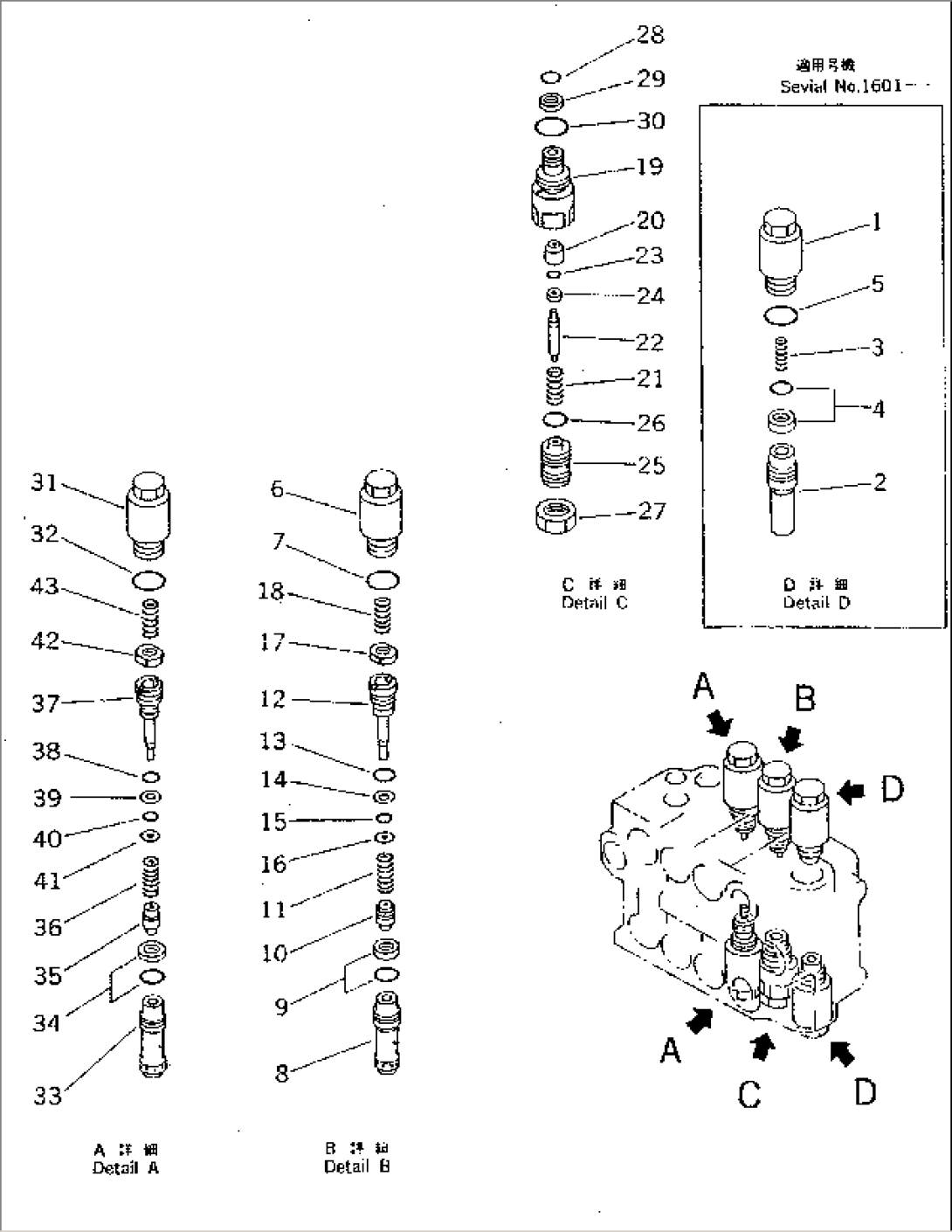 CONTROL VALVE¤ R.H. (3/3)(#1601-1940)