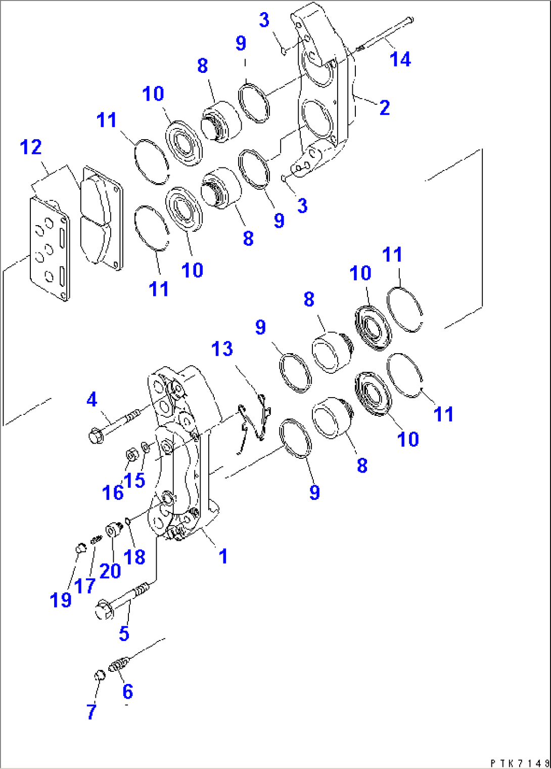 FRONT DRIVE (BRAKE CALIPER) (L.H.)(#1201-)