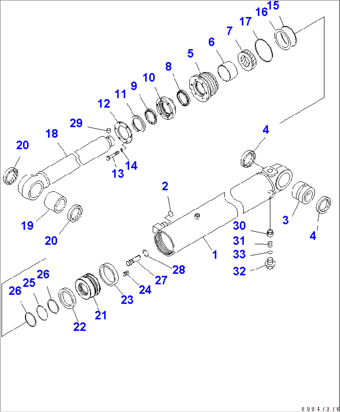 STEERING CYLINDER (INNER PARTS)(#2001-)