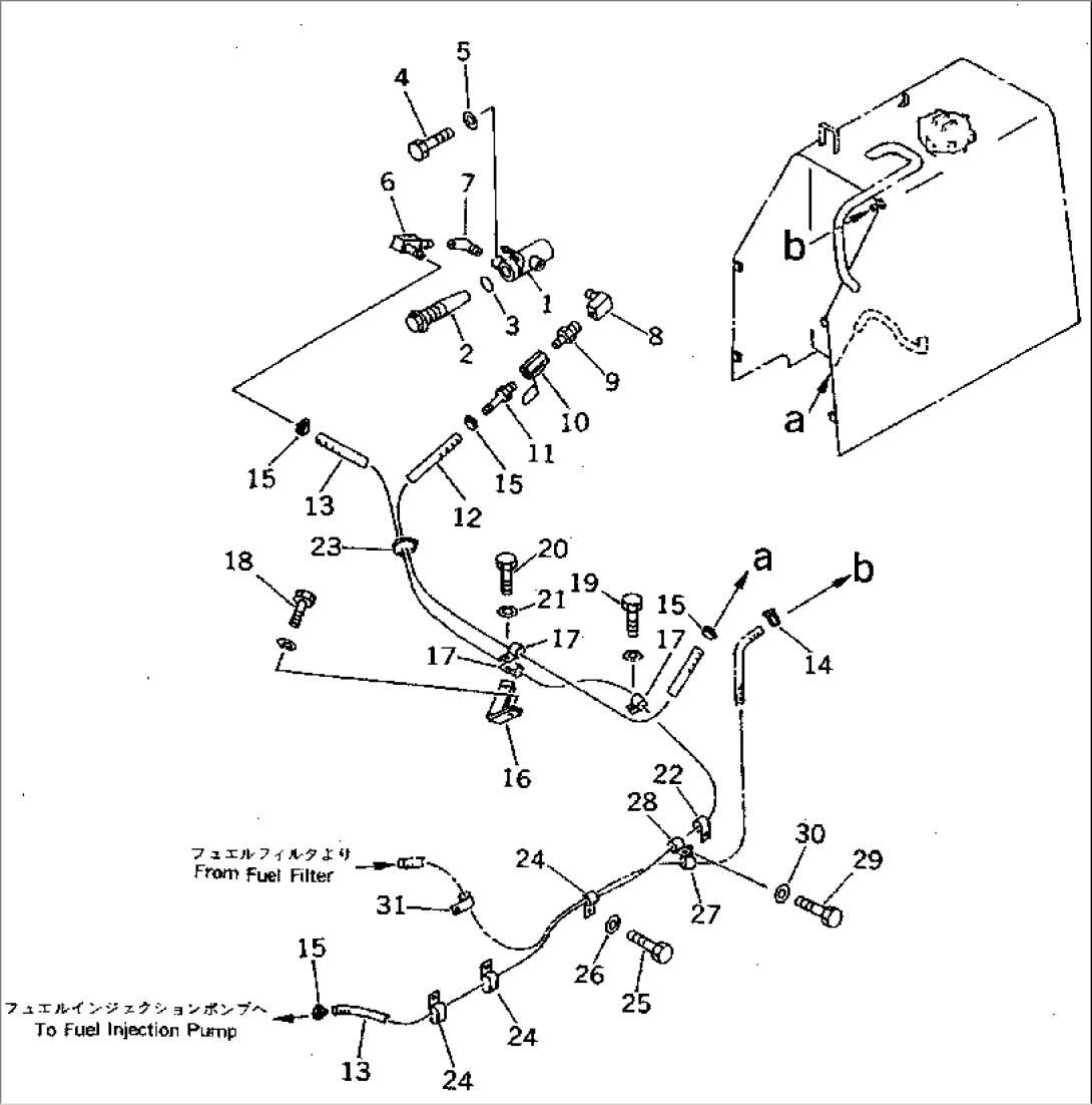 FUEL PIPING (WITH ADDITIONAL STRAINER)(#45001-47616)
