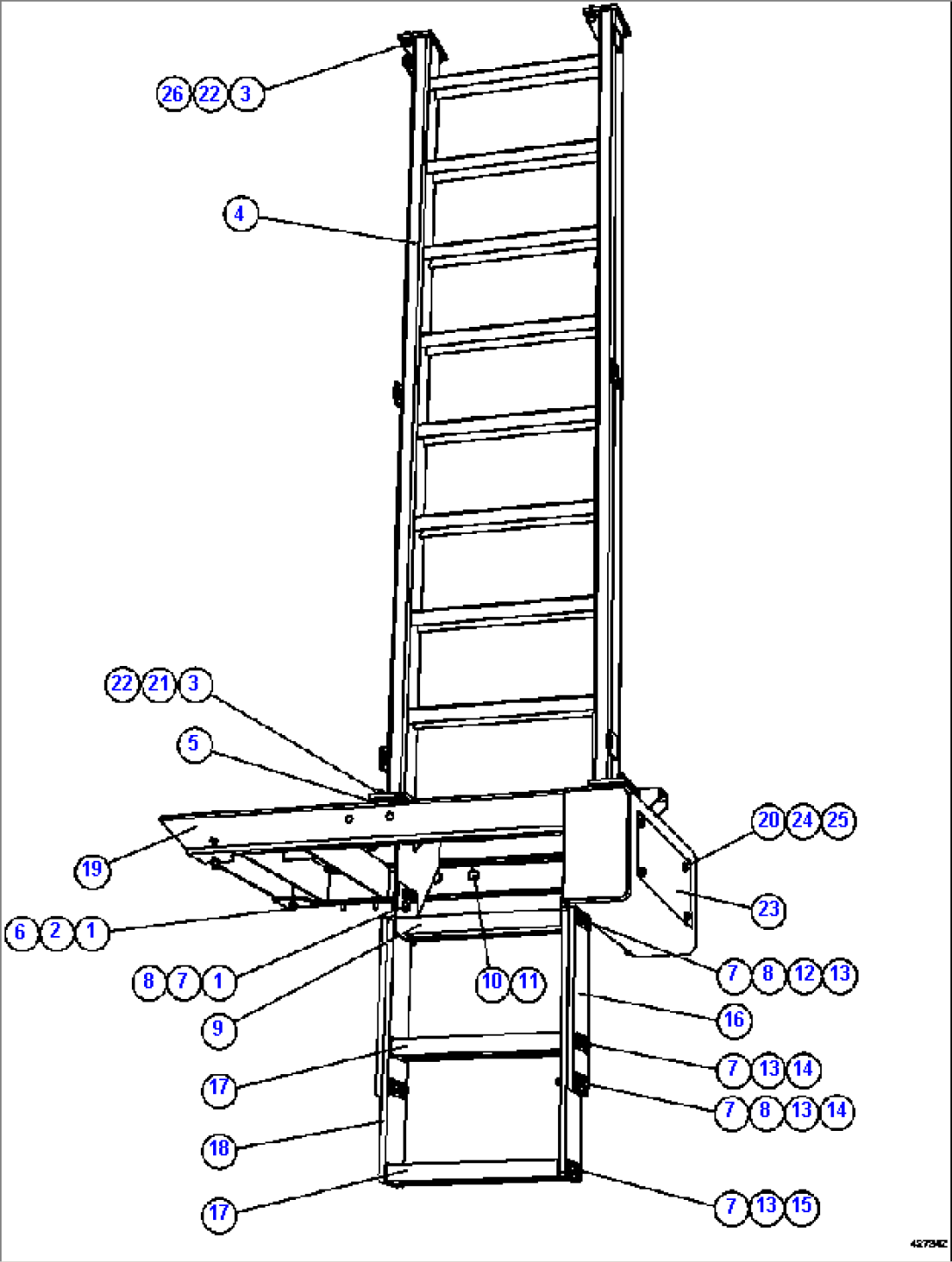 RH LADDER & PLATFORM