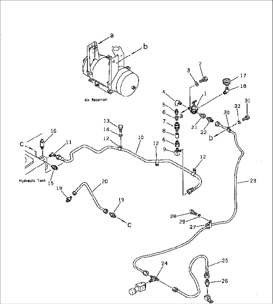 UPPER AIR PIPING (5/8) (HYDRAULIC TANK) (TBG¤ ABE SPEC.)