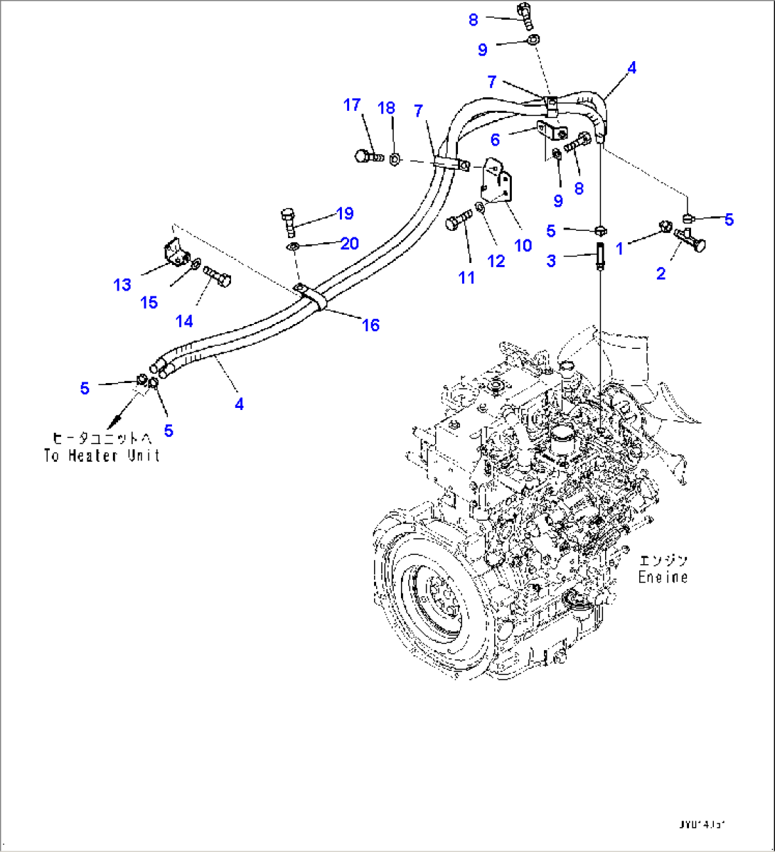 Cab Heater Piping, (#60420-)
