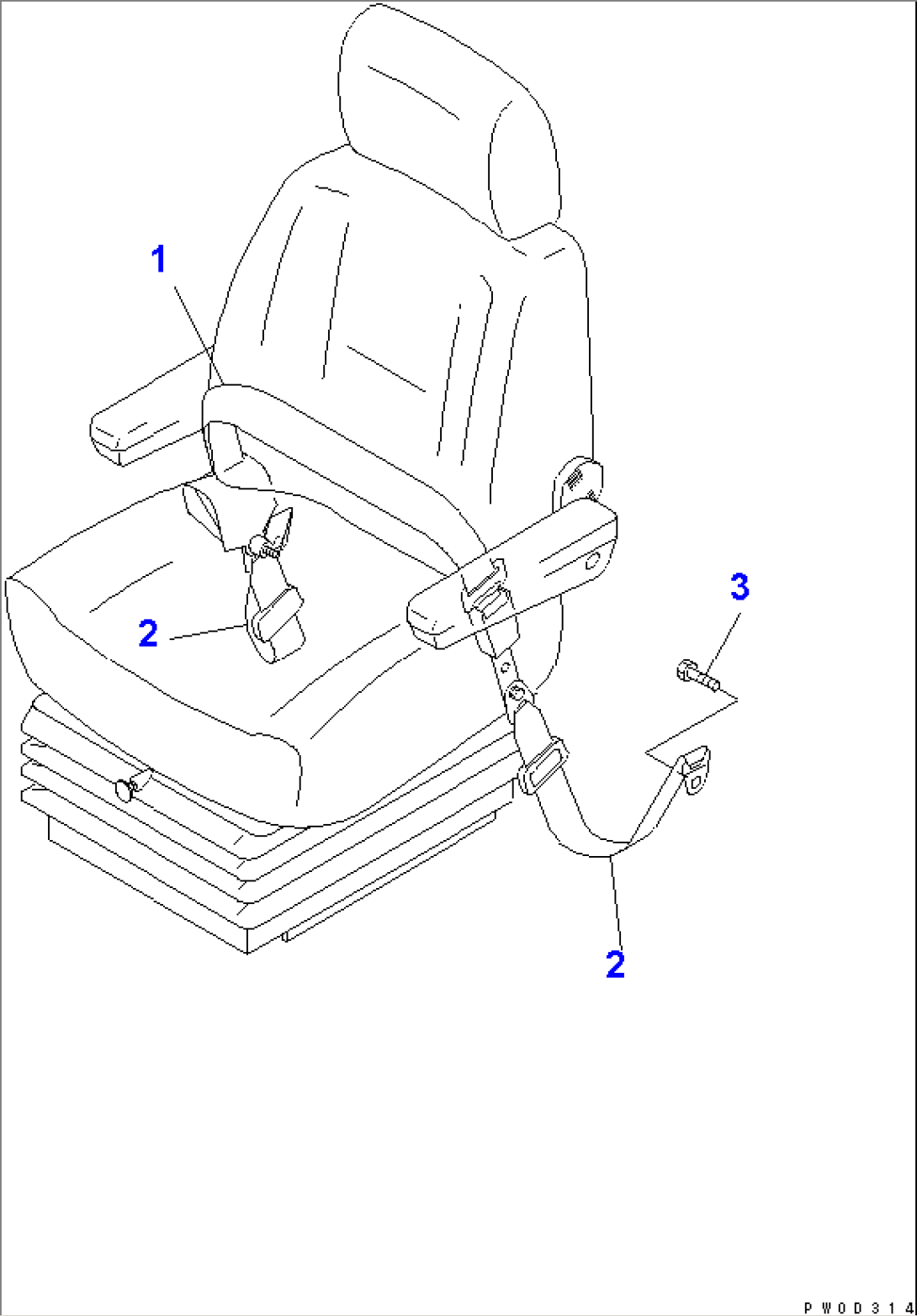 SEAT BELT (2 INCH) (KAB)(#85001-)