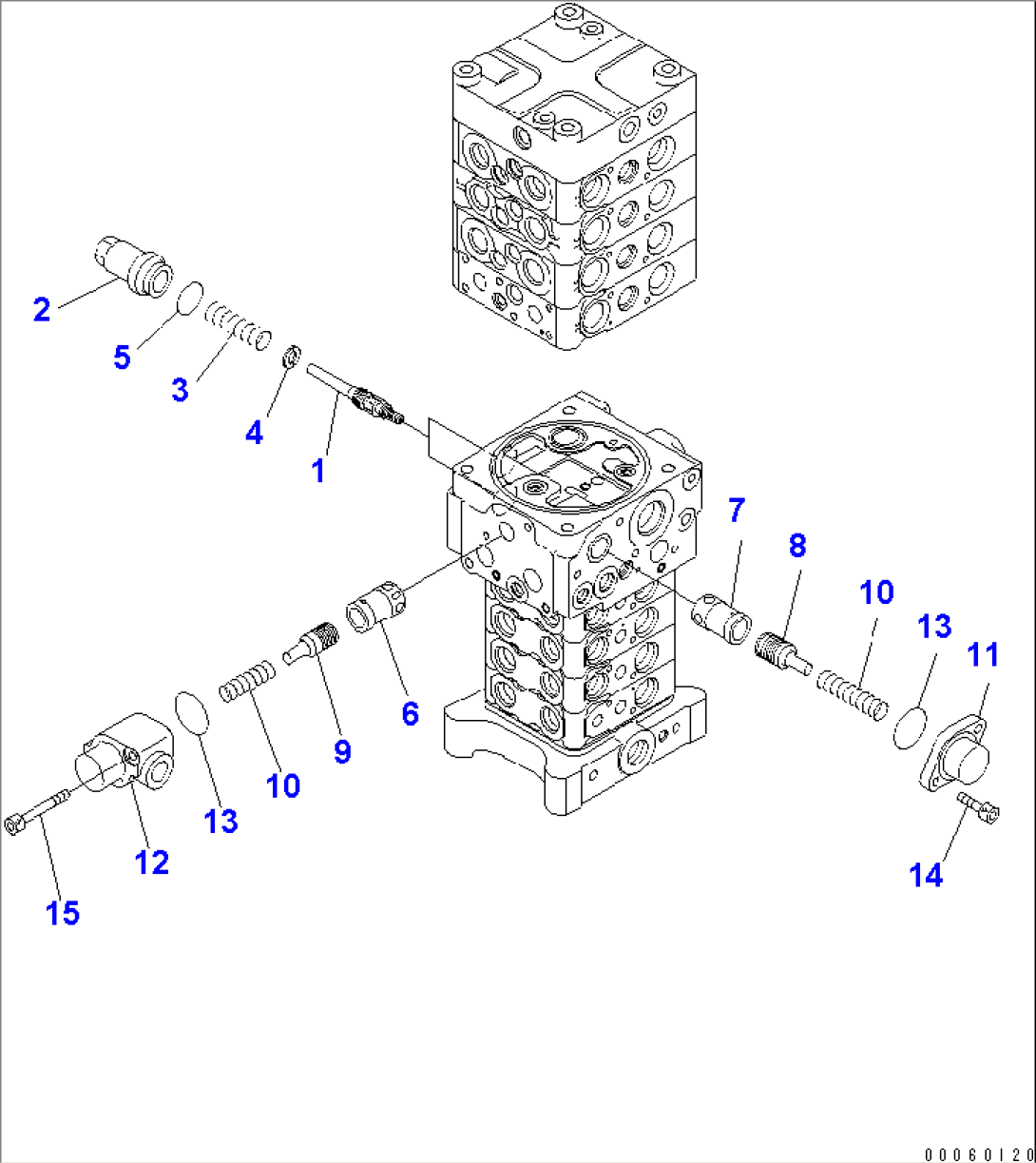 MAIN VALVE (1-ATTACHMENT) (BLADE) (7/27)(#20001-)