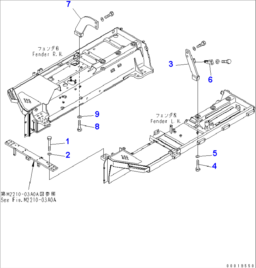 FENDER RELATED BRACKET (FOR LANDFILL SPEC.)(#76001-)