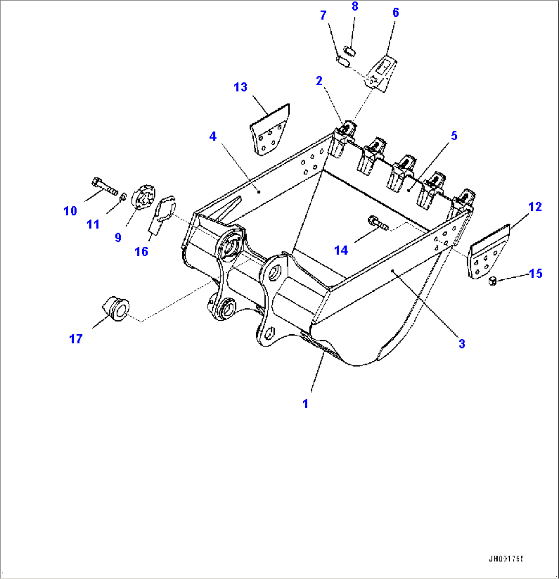 Bucket, Bucket and Side Cutter (#70001-)