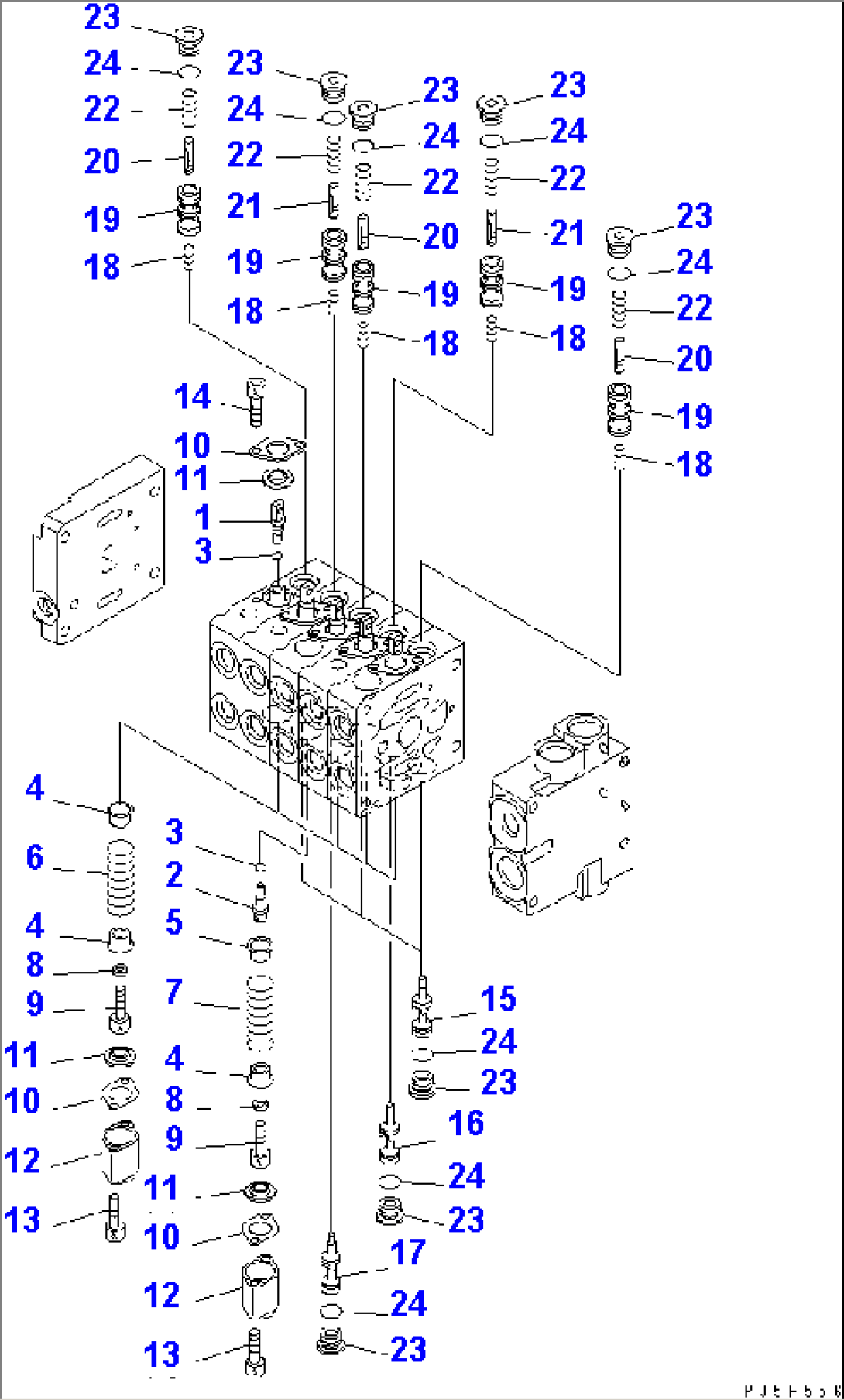 CONTROL VALVE (5-SPOOL) (2/5) (L.H.) (WITH RIPPER)