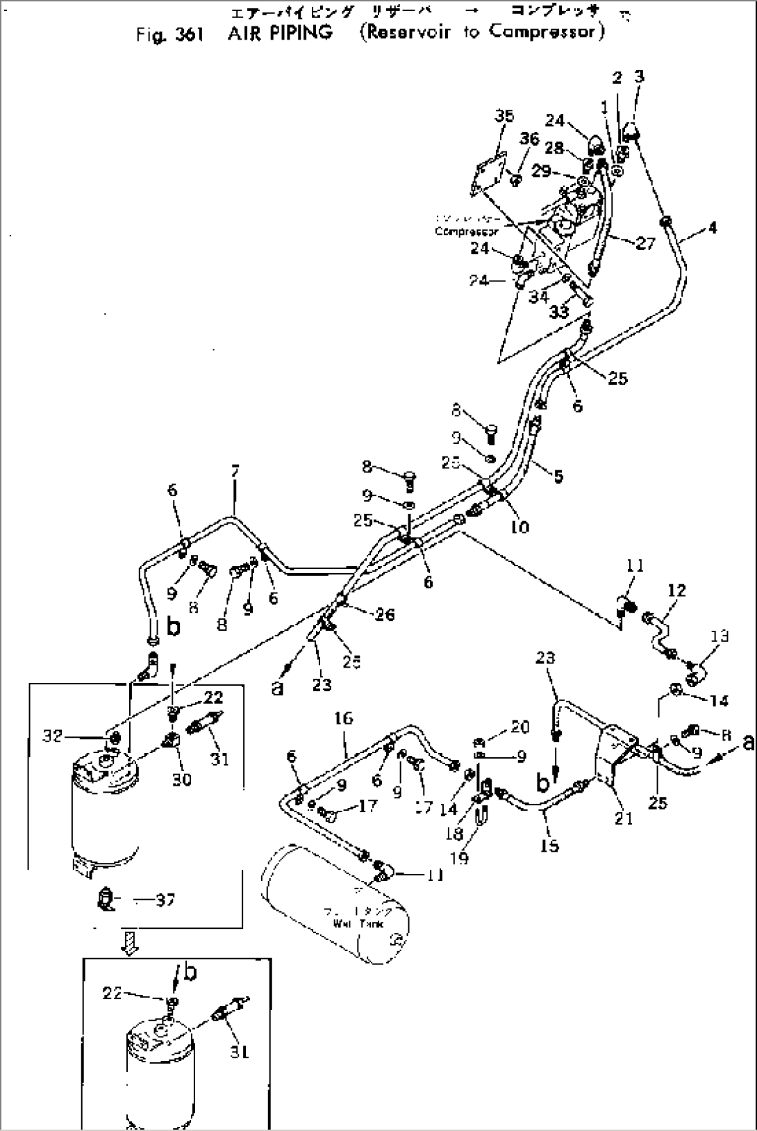 AIR PIPING (RESERVOIR TO COMPRESSOR)(#10001-)