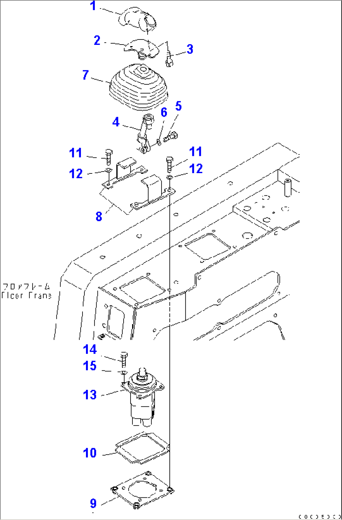 FLOOR FRAME (BRADE CONTROL) (WITH CAB)