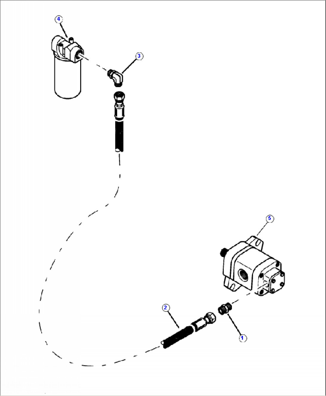 H1000-01A0 HYDRAULIC PIPING HYDRAULIC FILTER TO TRACK DRIVE CHARGE PUMP