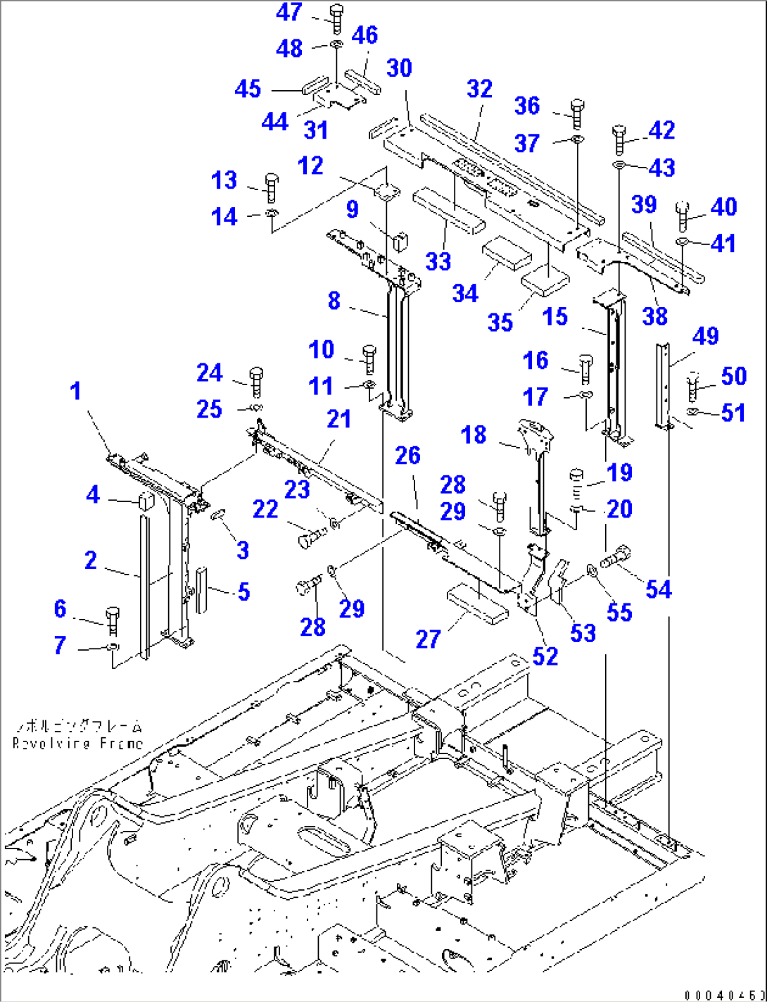 FRAME (MACHINE CAB) (FRAME) (FOR C/W REMOVER)(#30001-55075)
