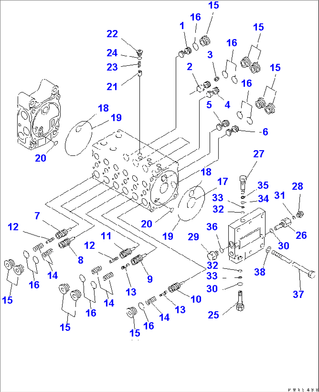 MAIN VALVE (6-VALVE) (2/6)(#45001-52373)