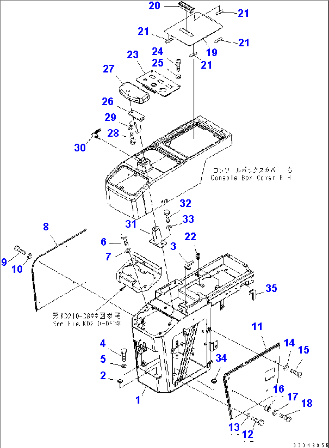 FLOOR (CONSOLE BOX) (R.H.) (FOR EXCEPT JAPAN)