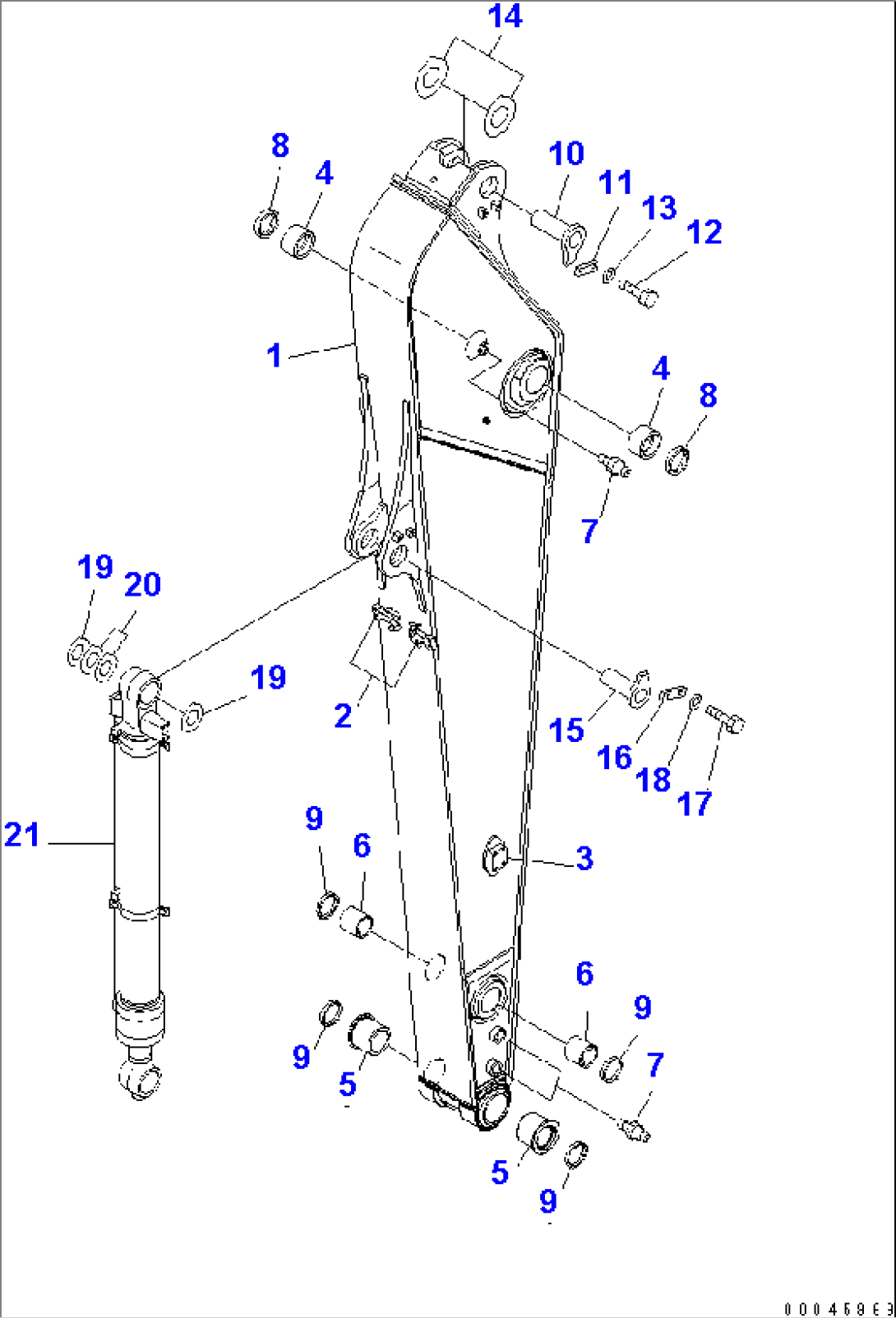 ARM (3.0M) (500 HOURS GREASING TYPE) (FOR 1-ACTUATOR)