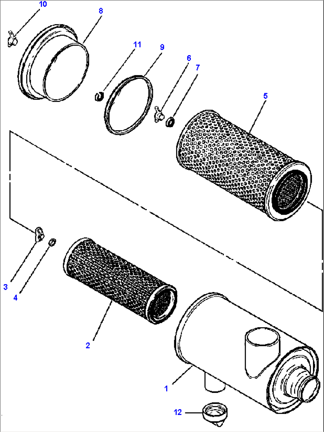 FIG. B5160-01A1 AIR CLEANER - S/N 210568 AND UP