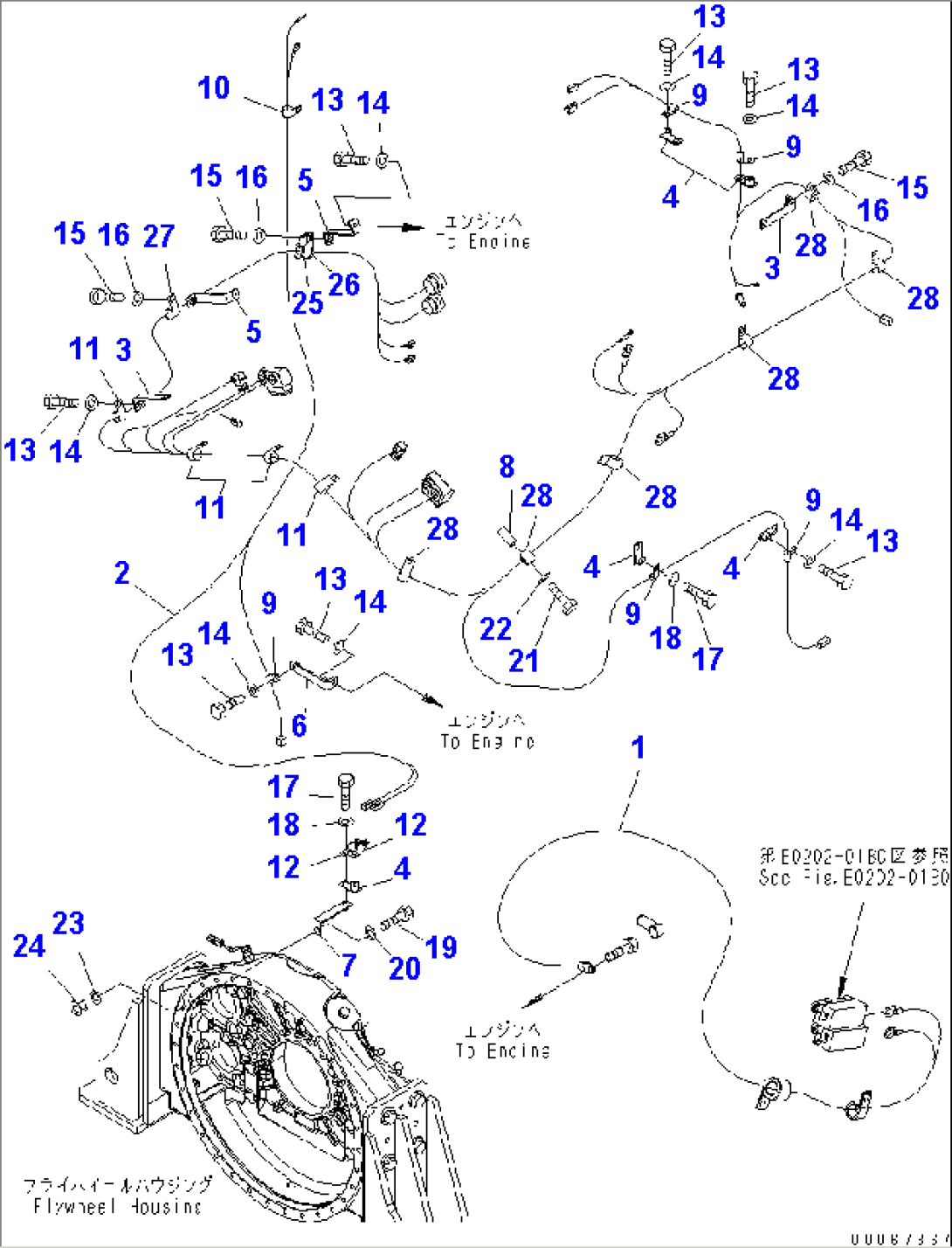 ENGINE (ENGINE HARNESS 1/2)(#70002-)