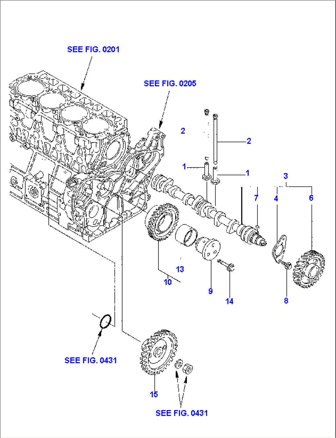 CAMSHAFT AND DRIVING GEAR