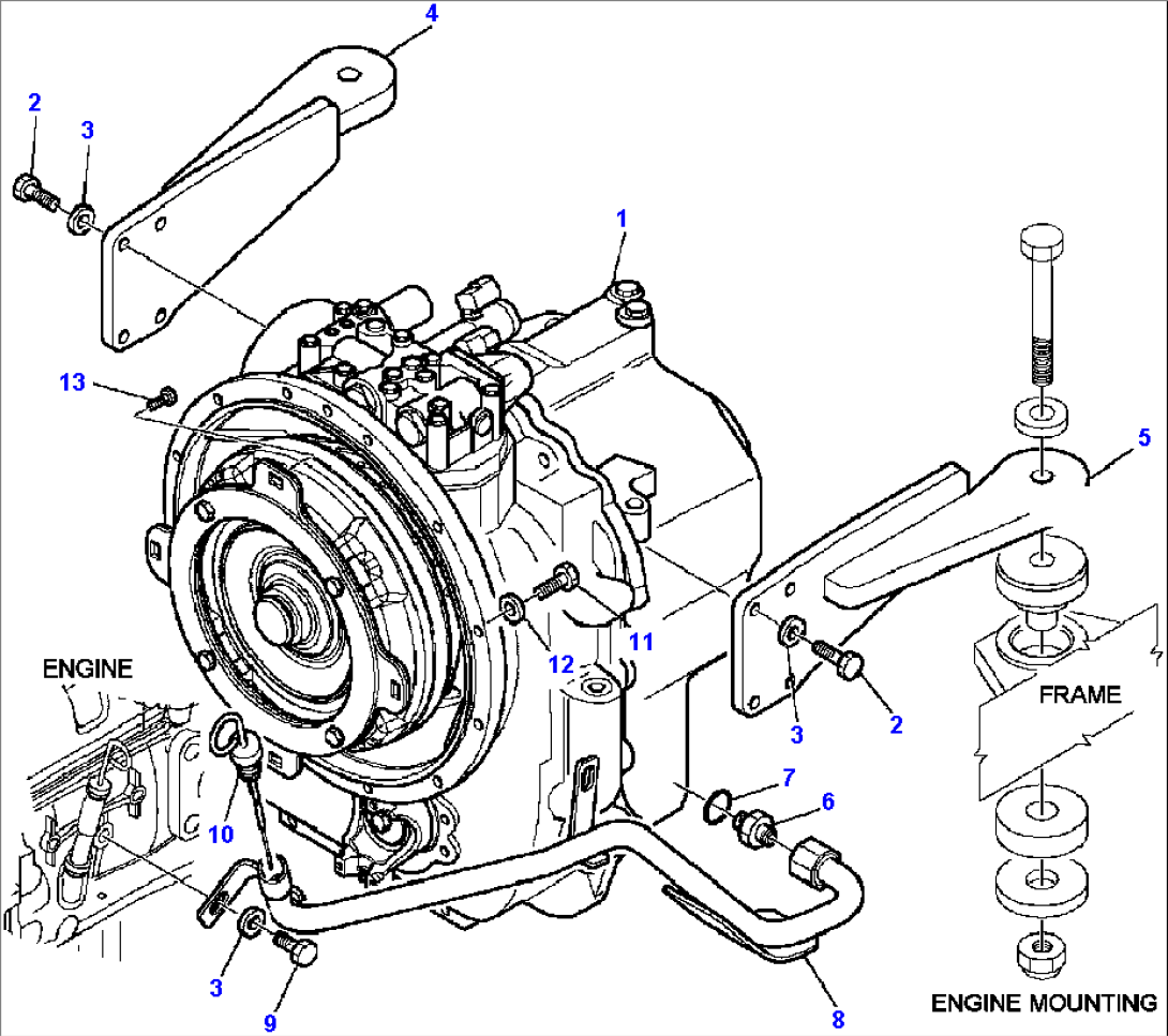 F3160-01A0 TRANSMISSION AND MOUNTING - 4WD (S/N A13001-A13116 )
