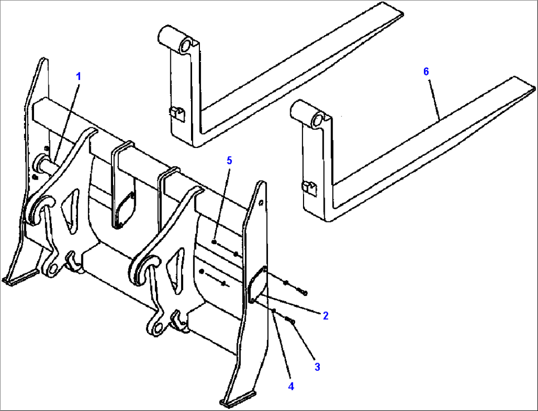 FIG NO. T4160-02A0 FORK ASSEMBLY WITH 60