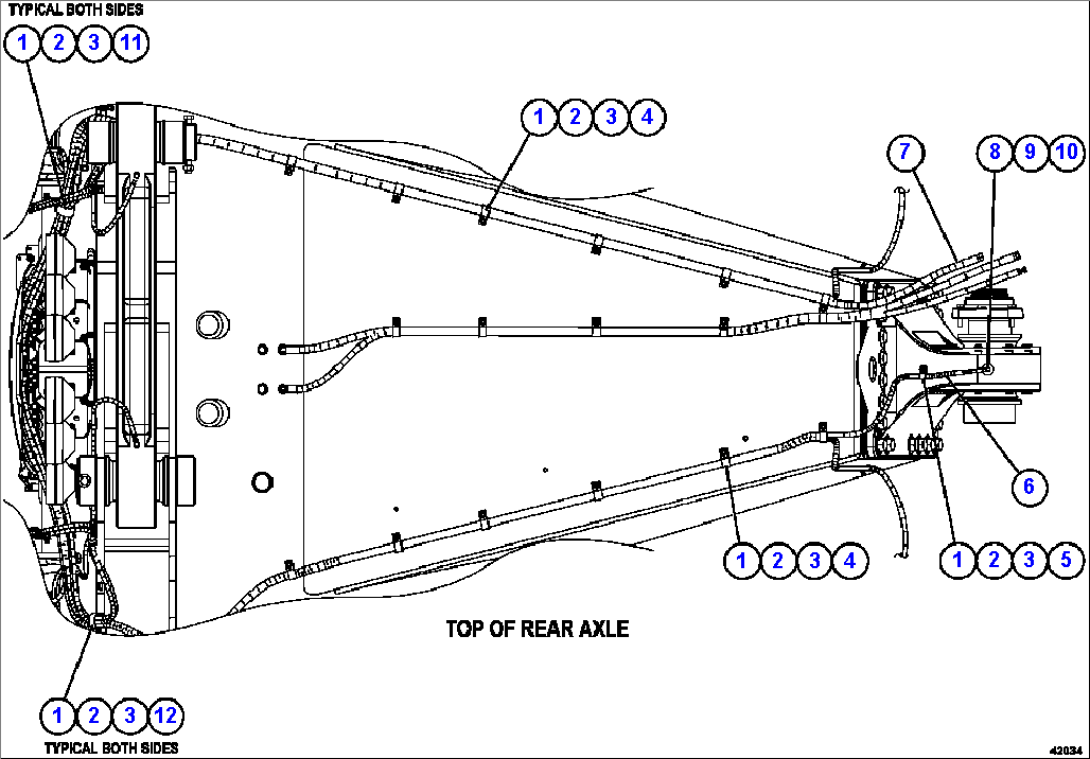 AUTOMATIC LUBRICATION SYSTEM PIPING (REAR AXLE)