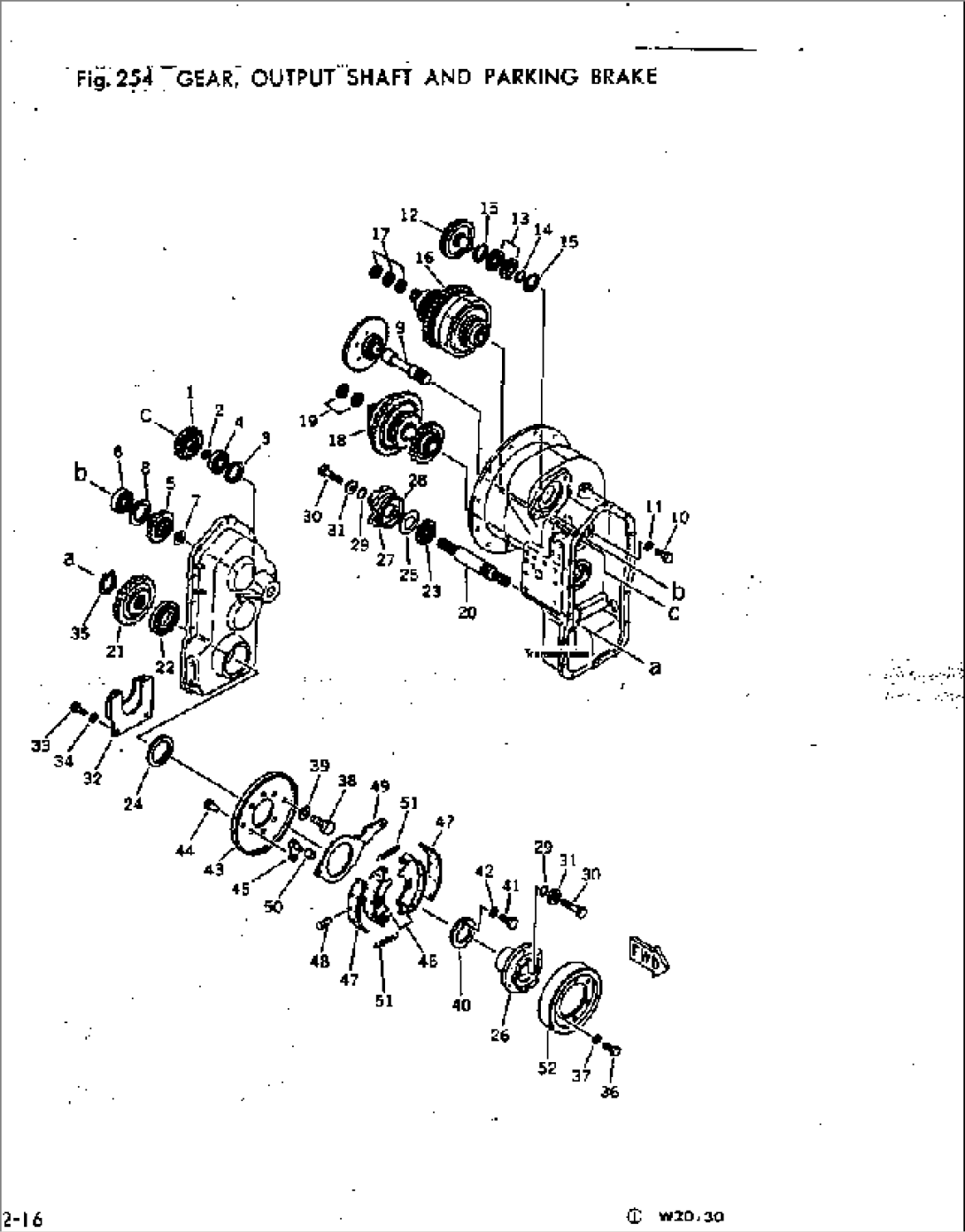 GEAR¤ OUTPUT SHAFT AND PARKING BRAKE