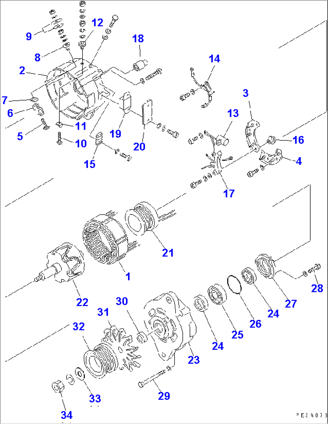 ALTERNATOR (50A) (INNER PARTS)