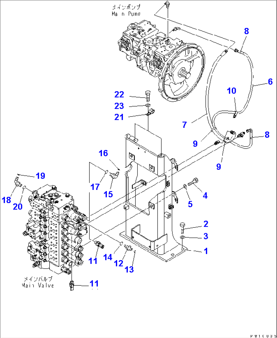 MAIN VALVE (VALVE BRACKET) (1 ACTUATOR)