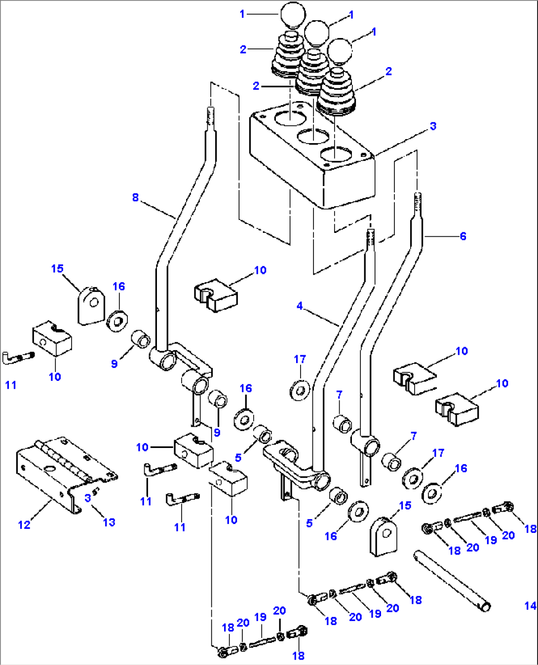 EQUIPMENT CONTROL LINKAGE 3-SPOOL