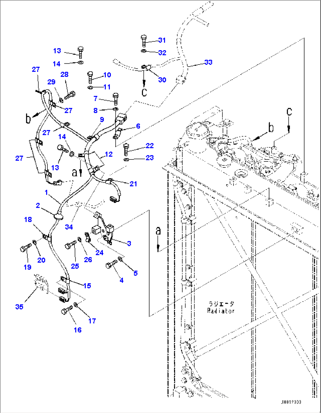 Electric Wiring Harness, Radiator (#100040-100051)