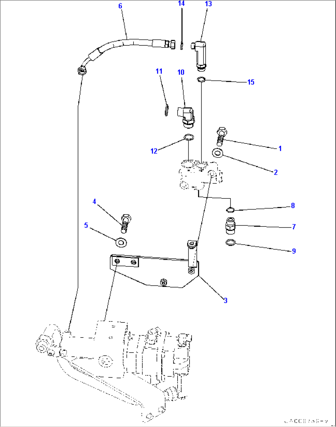 Brake Control, Hose and Bracket (#90216-)