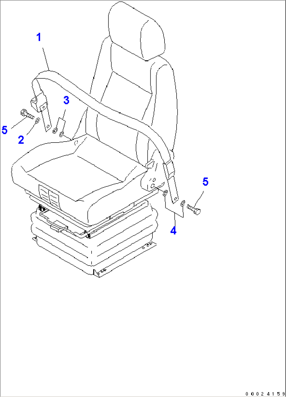 SEAT BELT (FOR AIR SUSPENSION SEAT)