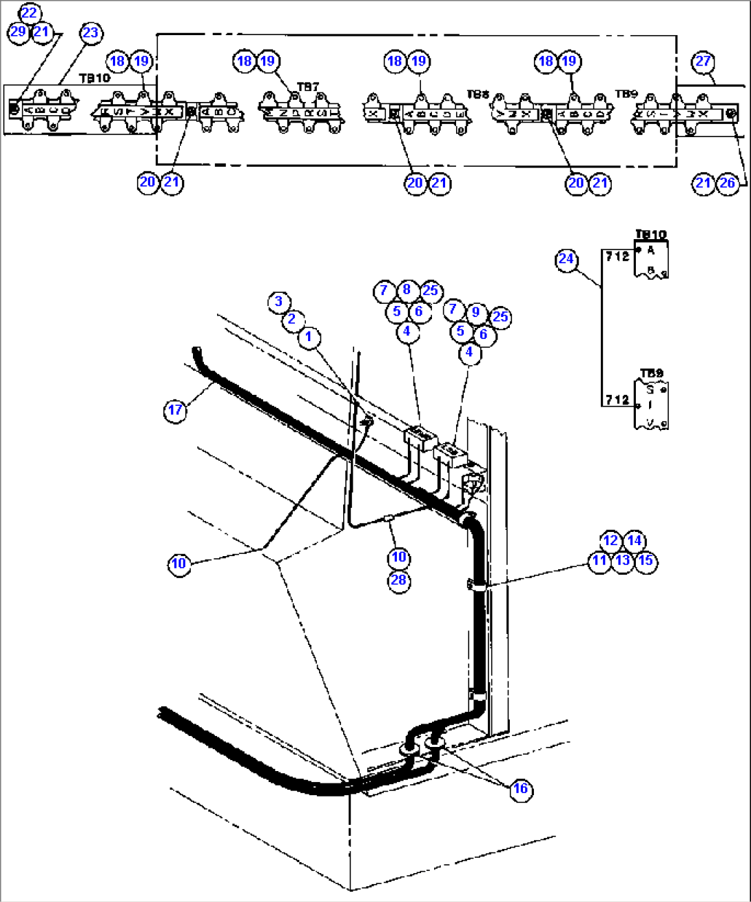 L.H. DECK WIRING INSTL