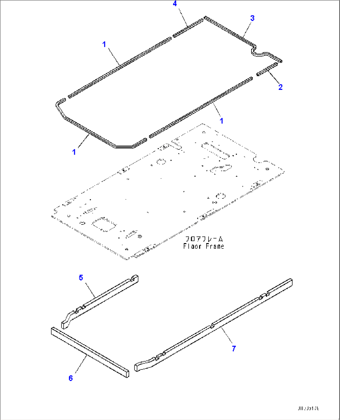 Cab, Floor, Seal (#50001-)