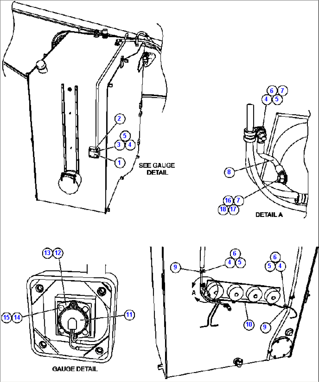 FUEL TANK GAUGE AND WIRING