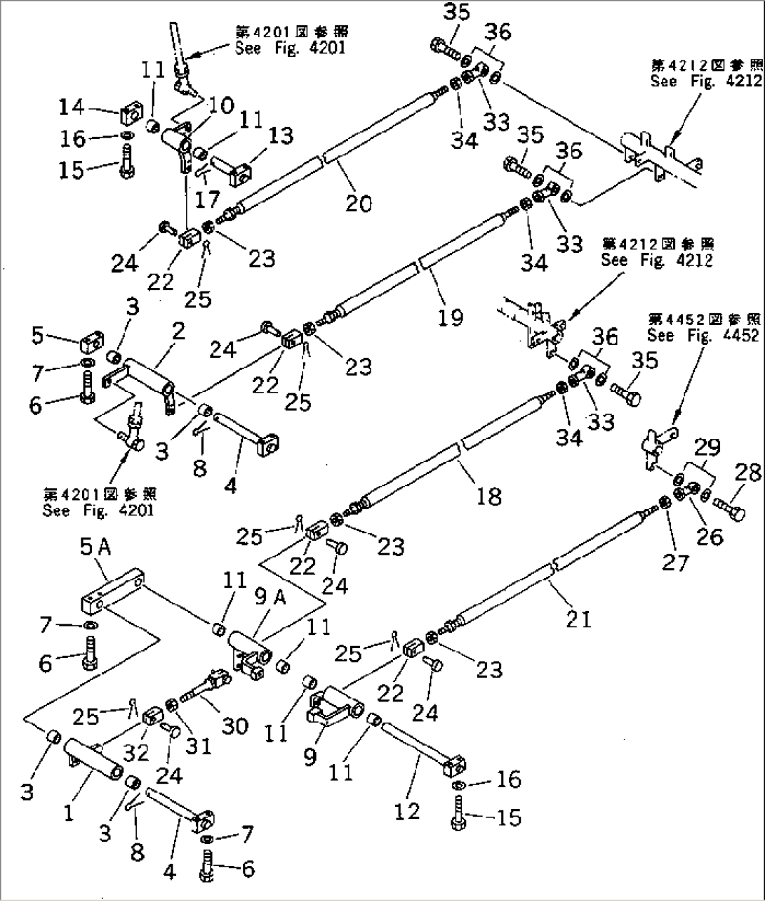 WORK EQUIPMENT CONTROL LINKAGE (1/3)(#.-)