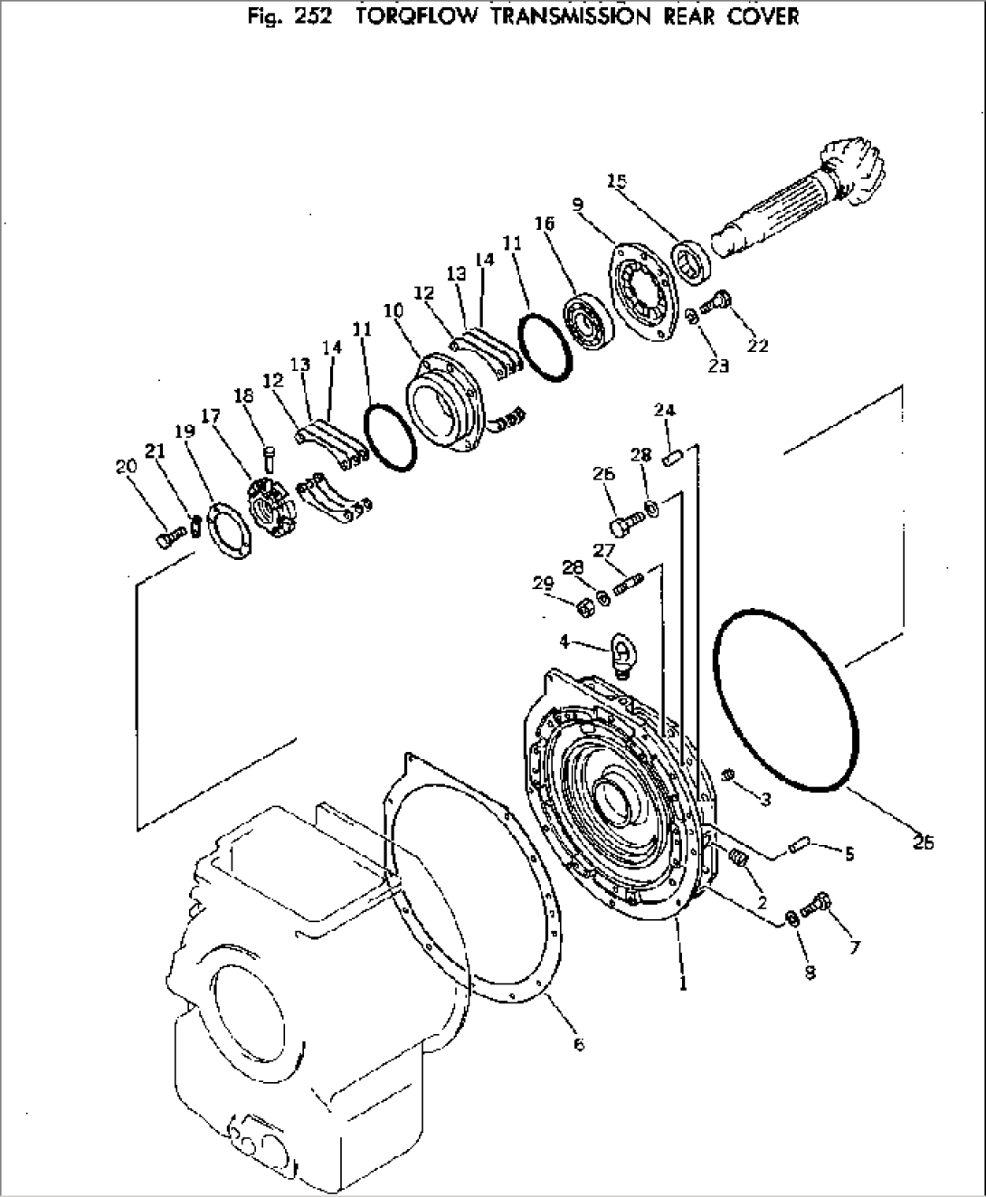 TORQFLOW TRANSMISSION REAR COVER