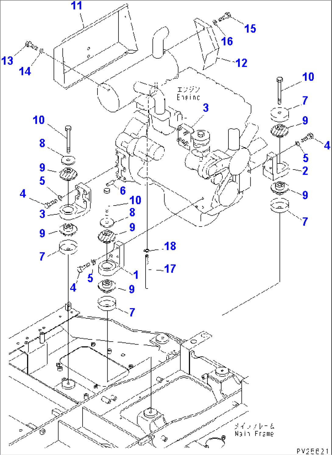 ENGINE MOUNTING PARTS(#1101-)