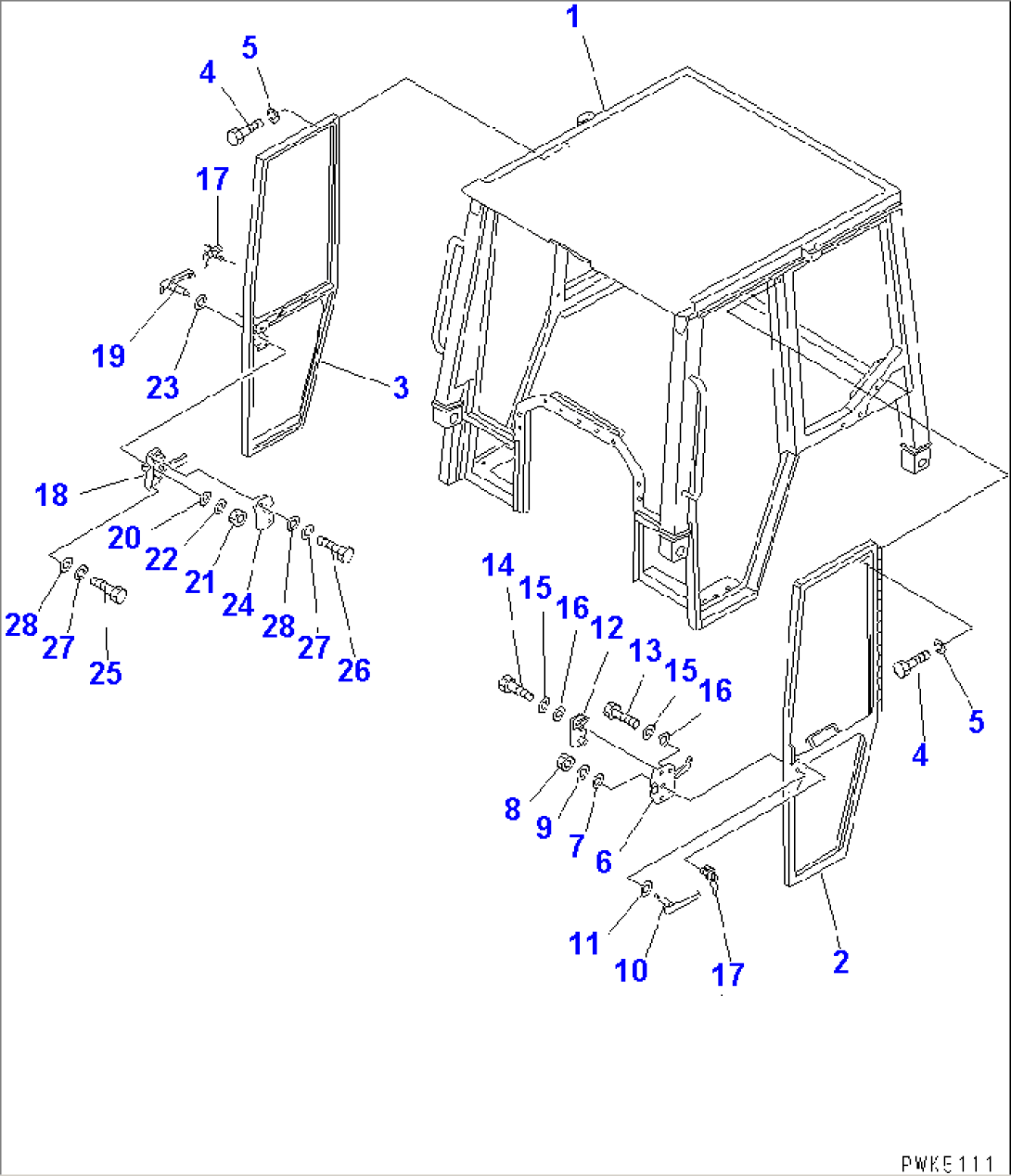 ROPS CAB (BODY AND DOOR)