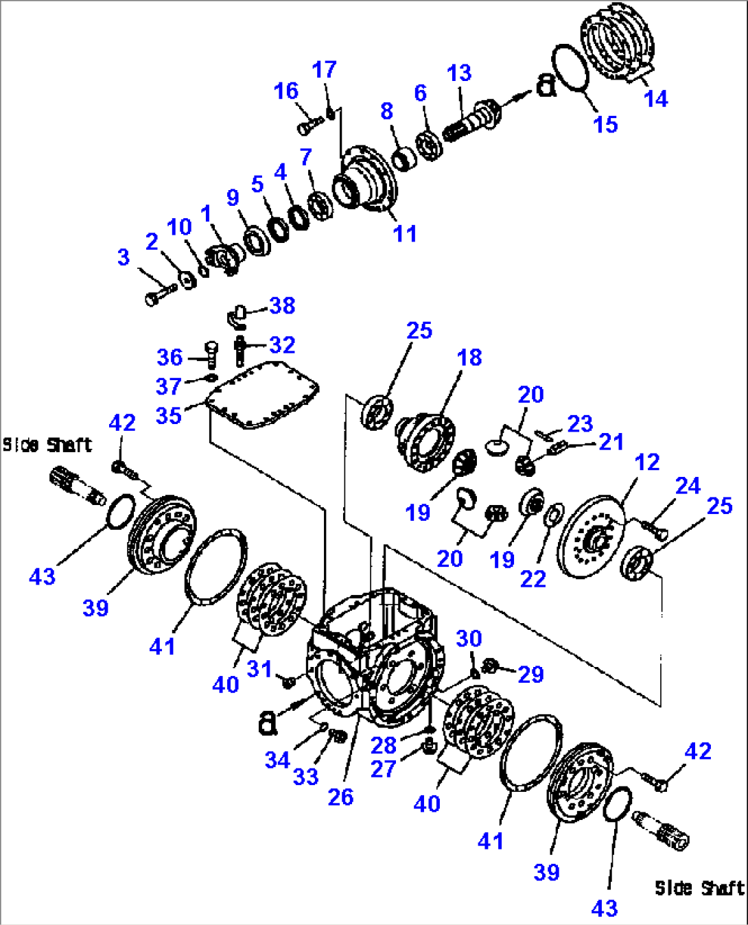 FIG NO. F4500-03A0 REAR AXLE (DIFFERENTIAL)
