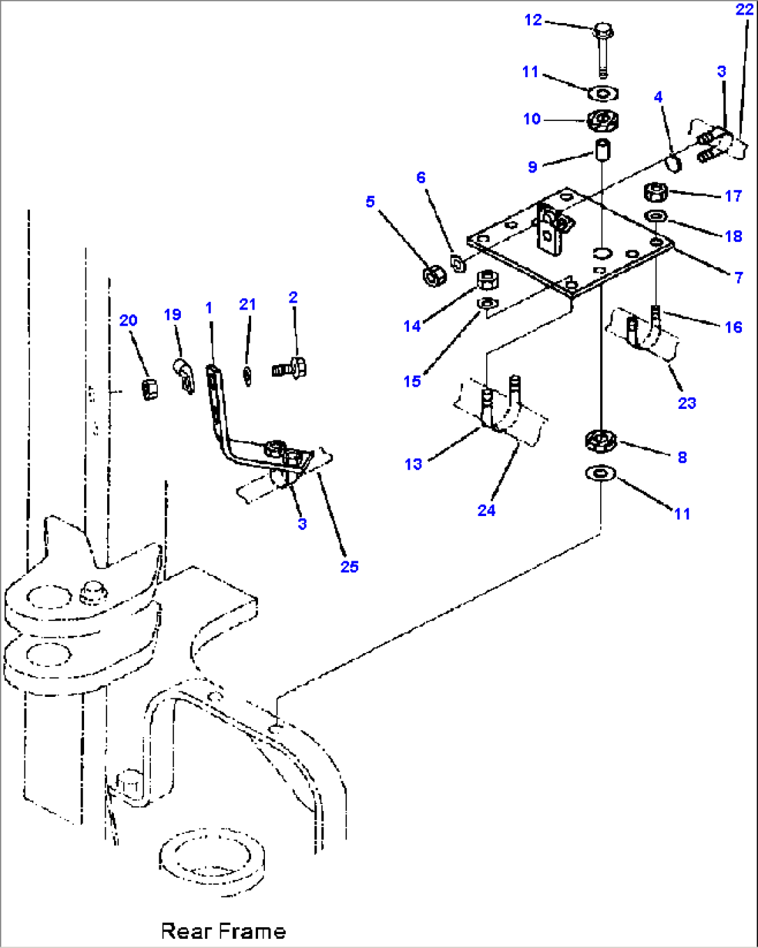 H4410-11A1 STEERING PIPING PIPE MOUNTING PARTS (GROUND DRIVEN STEERING)