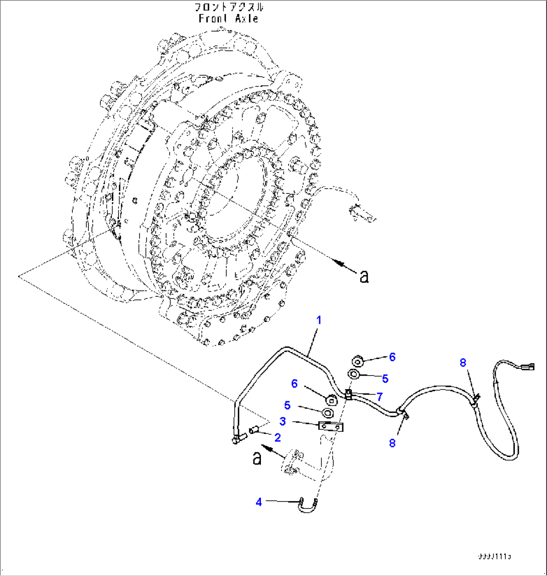 Front Axle, ABS Sensor, R.H. (#8173-)