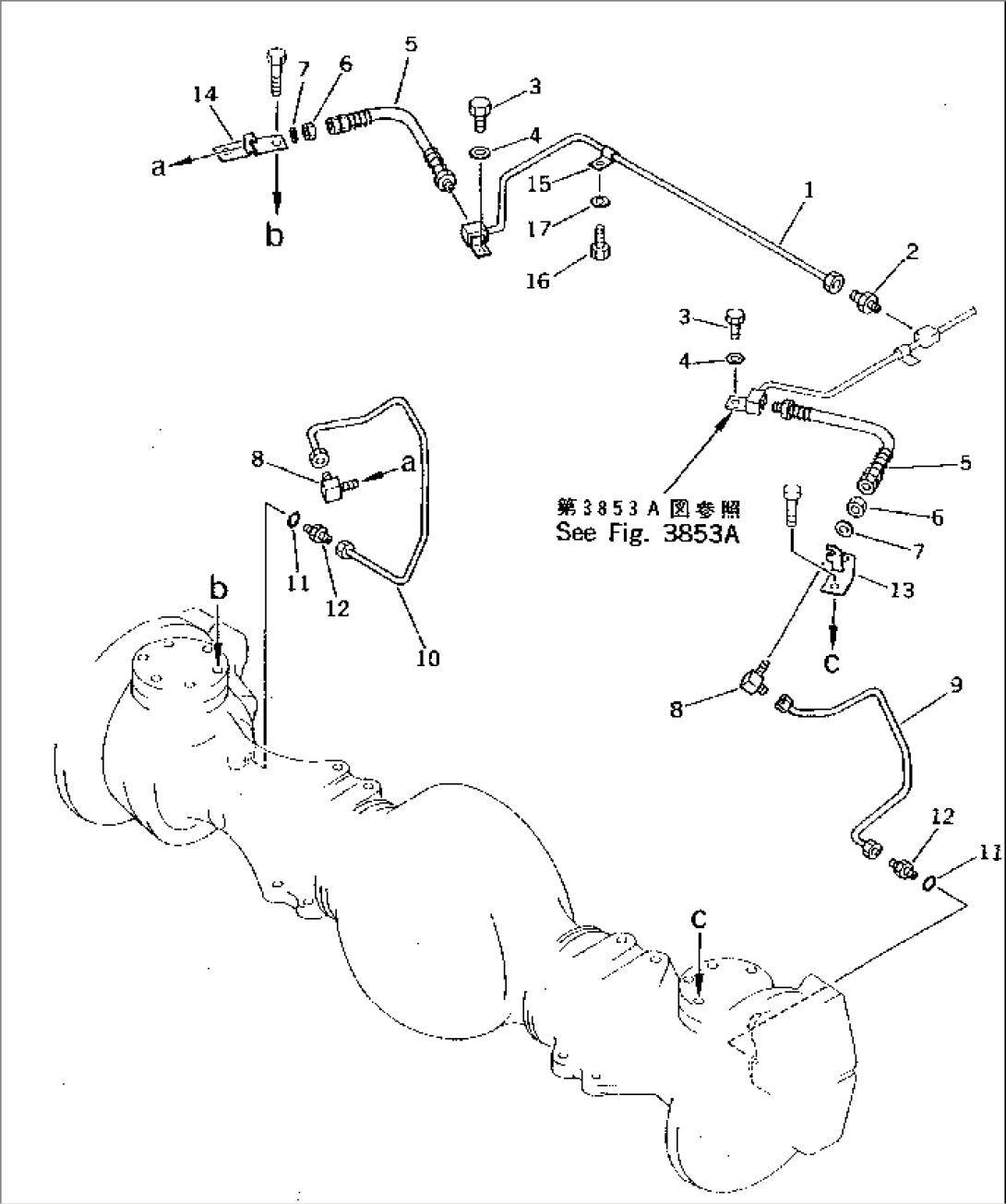 LOWER AIR PIPING (L.H. TO R.H. CALIPER)(#1862-2300)