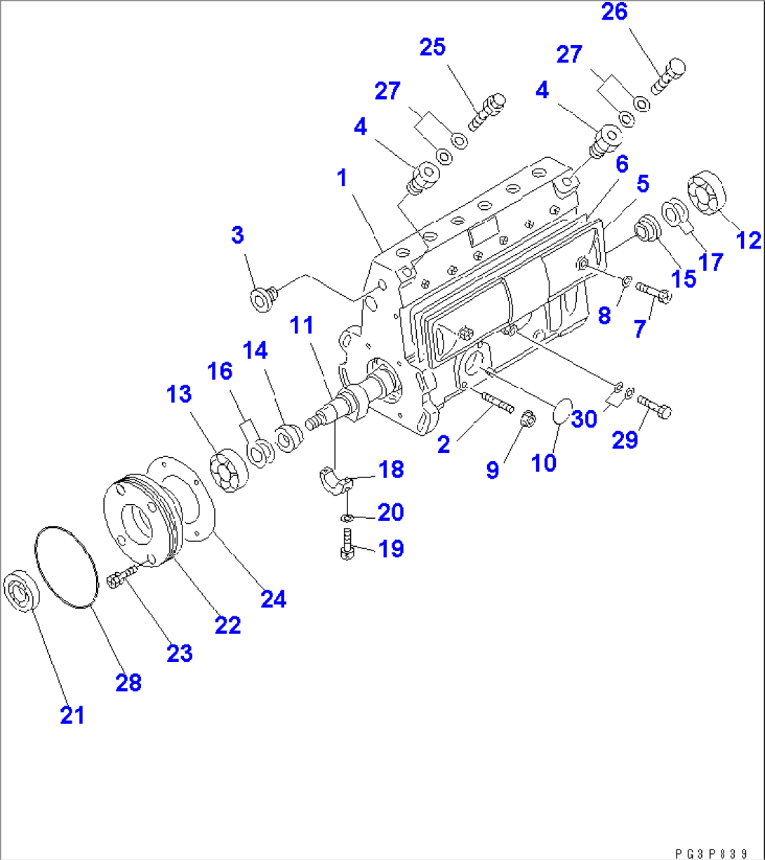 FUEL INJECTION PUMP (PUMP) (1/2) (INNER PARTS)