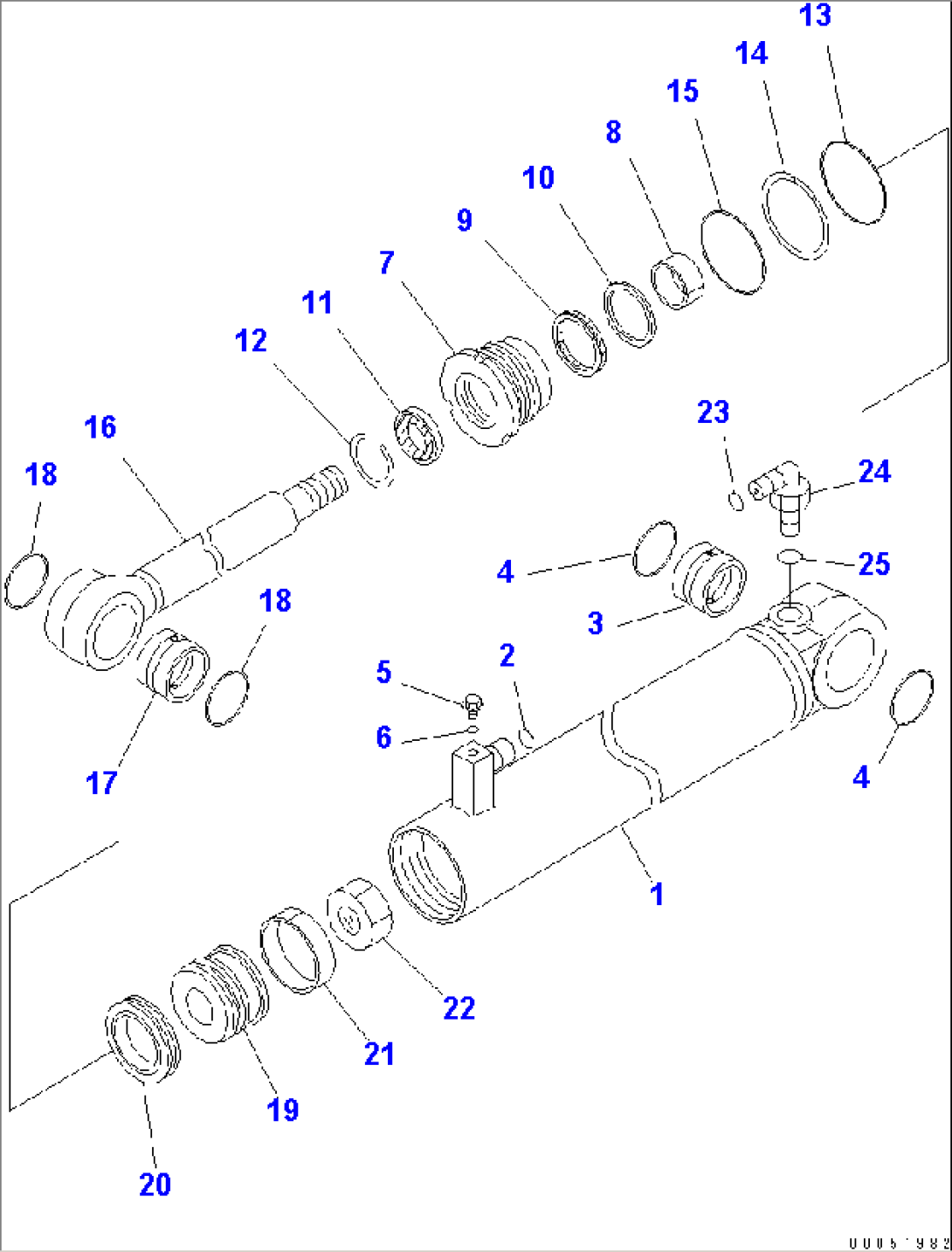 STEERING CYLINDER (INNER PARTS)(#65056-)