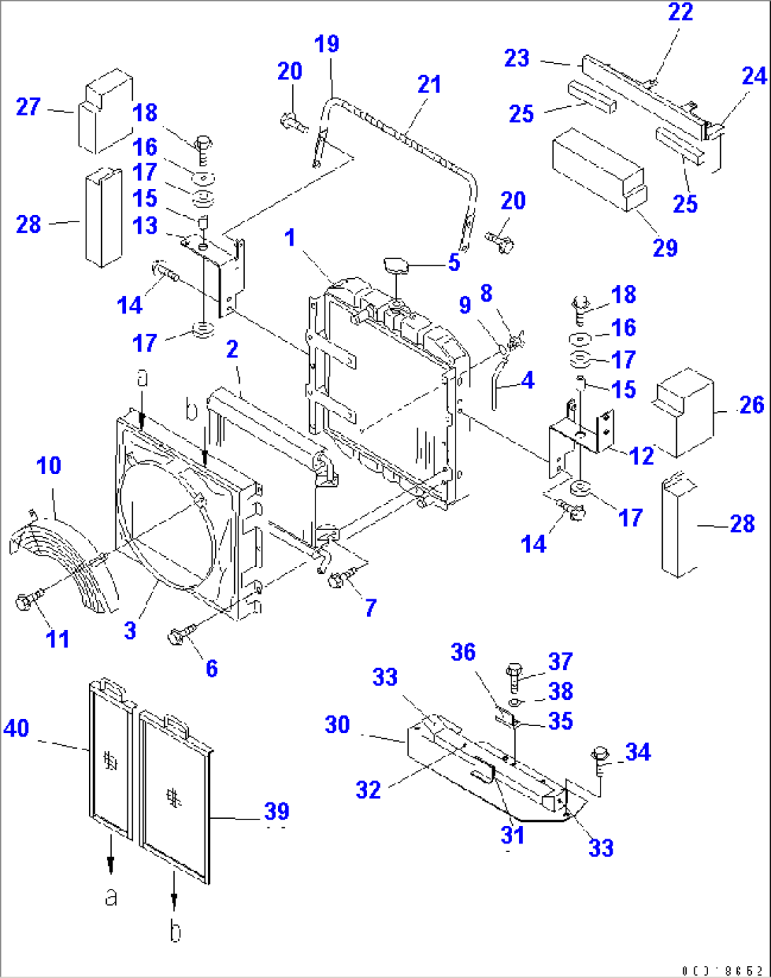 RADIATOR AND PIPING (LIVESTOCK RAISING SPEC.)